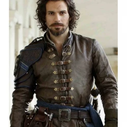 The Musketeers Aramis Santiago Cabera Brown Leather Jacket