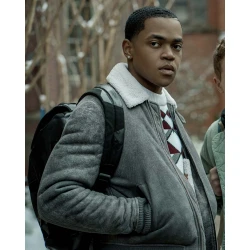 Tariq St Patrick Grey Shearling Jacket
