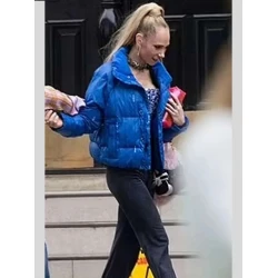 Ted Lasso S03 Keeley Jones Blue Puffer Jacket