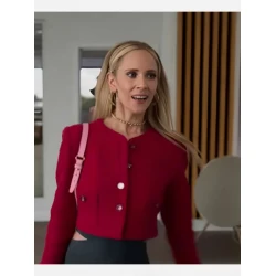 Ted Lasso S03 Keeley Jones Red Cropped Jacket