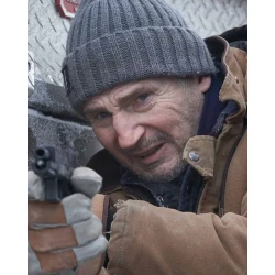 The Ice Road 2021 Mike Puffer Leather Coat