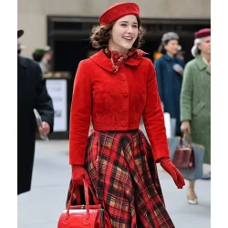 The Marvelous Mrs Maisel S05 Red Suede Jacket