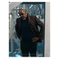 The Marvels 2023 Nick Fury Brown Coat