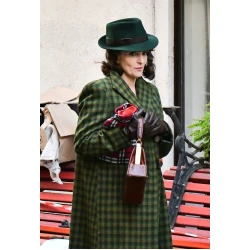 Tina Fey The Hunting Venice Green Plaid Coat