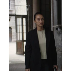 Vinessa Vidotto FBI International Black Cotton Coat Vinessa Vidotto FBI International Black Cotton Coat