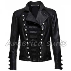 Womens Motorcycle Benedetta Military Leather Jacket