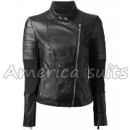 Womens Quilted Biker Jacket