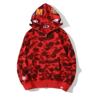 A Bathing Ape BAPE Shark Red Camo Hoodie