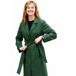 A Complete Unknown Elle Fanning Green Trench Coat