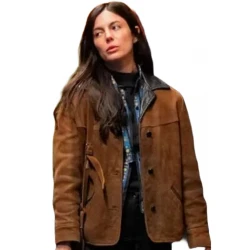 A Complete Unknown Monica Barbaro Brown Jacket