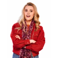 Aimee Lou Wood Red Suede Jacket