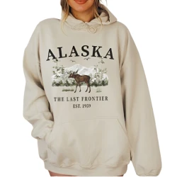 Alaska The Last Frontier Wildlife Hoodie