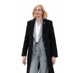 Allison Janney The Diplomat S4 Black Long Coat