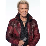 American Idol 2026 Billy Idol Burgundy Leather Jacket