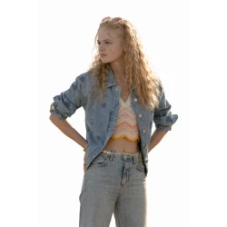 Amiah Miller The Madison Blue Denim Jacket Amiah Miller The Madison Blue Denim Jacket
