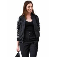 Anne Hathaway Polka Dot Black Bomber Jacket