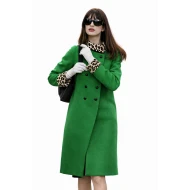 Anne Hathaway The Devil Wears Prada 2 Green Wool Coat