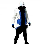 Assassin Creed Video Game Costume White and Blue