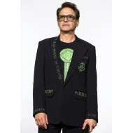 Avengers Doomsday Robert Downey Jr Black Printed Blazer