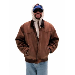 Bad Bunny 2026 Brown Cotton Jacket