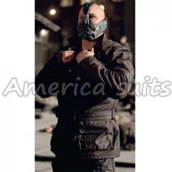 Bane Coat The Dark Knight Rises Black Long Coat