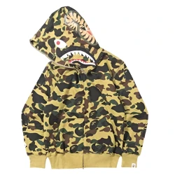 Bape Camouflage Yellow Shark Hoodie Bape Camouflage Yellow Shark Hoodie