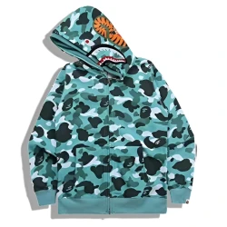 BAPE Shark Green Camo Hoodie