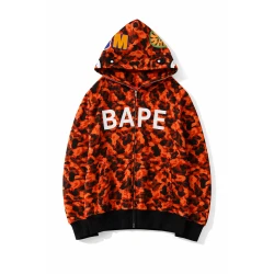 Bape XO Orange Black Camo Hoodie