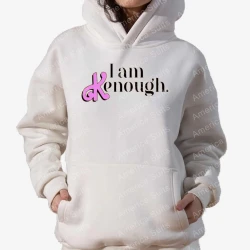 Barbie 2023 I Am Kenough White Hoodie Barbie 2023 I Am Kenough White Hoodie