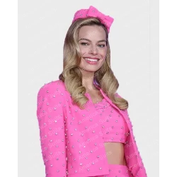Barbie 2023 Margot Robbie Pink Jacket Barbie 2023 Margot Robbie Pink Jacket