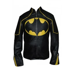 Batman Black And yellow  Motorbike Leather jacket
