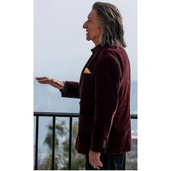 Ben Kingsley Wonder Man Maroon Coat Ben Kingsley Wonder Man Maroon Coat