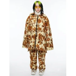 Billie Eilish Floral Print Jacket and Pant Set