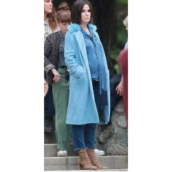 Bird Box Sandra Bullock Blue Coat