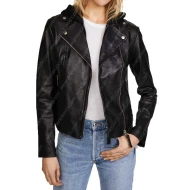 Black Siren Motorcycle Hooded Jacket