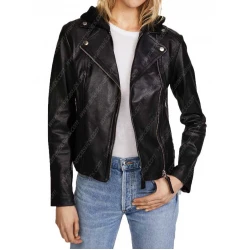 Black Siren Motorcycle Hooded Jacket