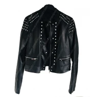 Black Studded Cafe Racer Jacket