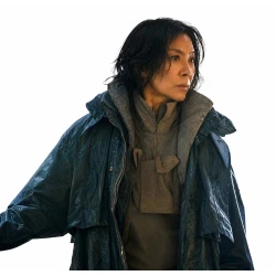 Blade Runner 2099 Michelle Yeoh Teal Blue Long Coat