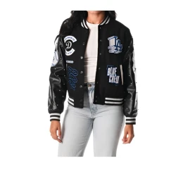 Dallas Cowboy Blue Crew Black Varsity Jacket Dallas Cowboy Blue Crew Black Varsity Jacket