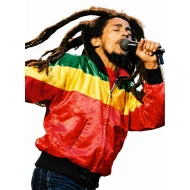 Bob Marley Rasta Satin Jacket