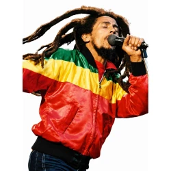 Bob Marley Rasta Satin Jacket