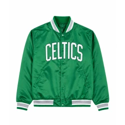 Boston Celtics Green Satin Varsity Jacket