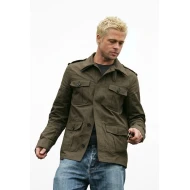 Brad Pitt Brown Cotton Jacket
