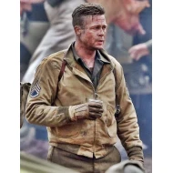 Brad Pitt Fury Jacket For Men