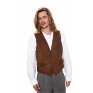 Brad Pitt Brown Suede Leather Vest