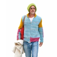 Brad Pitt Multicolor Knitted Cardigan