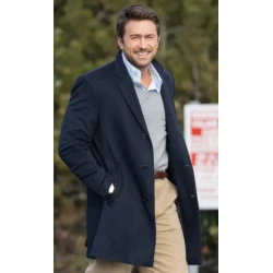 Brandon Sklenar The Housemaid Blue Coat