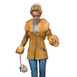Britney Spears Faux Fur Shearling Suede Coat