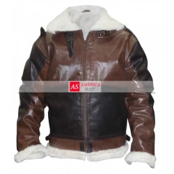 Brown And Black Bomber Jacket