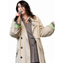 Carice van Houten Beige Long Coat